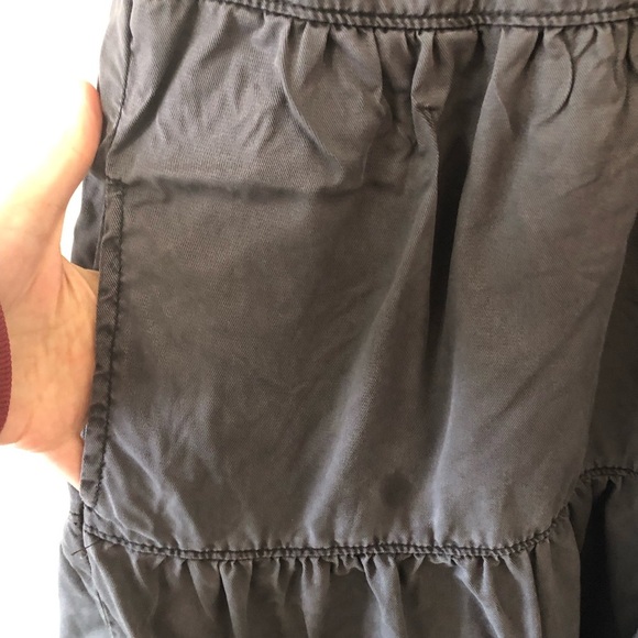 Anthropologie Jenee Tiered Tunic Mini Dress in Gray - Size Medium - Picture 5 of 9